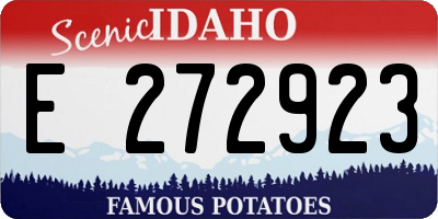 ID license plate E272923