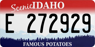 ID license plate E272929