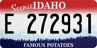 ID license plate E272931