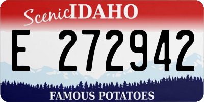 ID license plate E272942