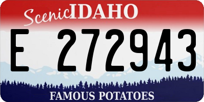 ID license plate E272943
