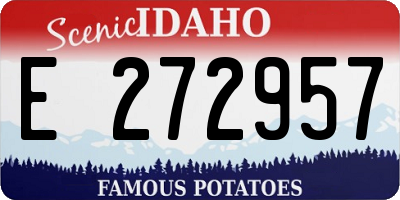 ID license plate E272957