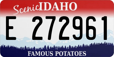 ID license plate E272961