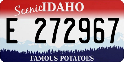 ID license plate E272967