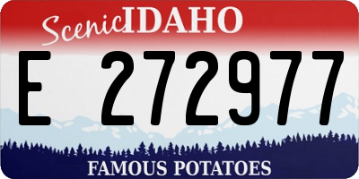 ID license plate E272977