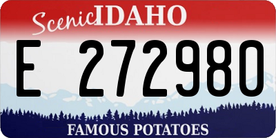 ID license plate E272980