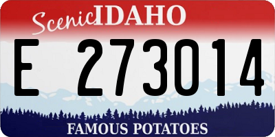 ID license plate E273014