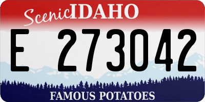 ID license plate E273042