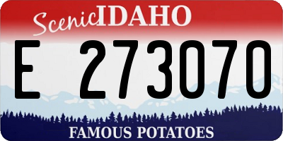 ID license plate E273070