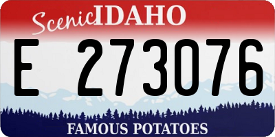 ID license plate E273076