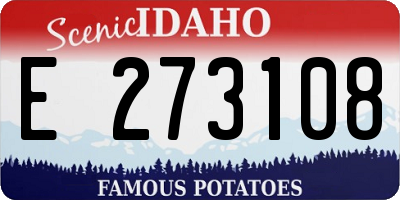 ID license plate E273108