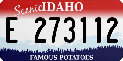 ID license plate E273112