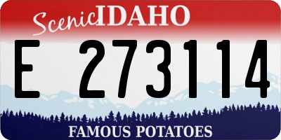 ID license plate E273114