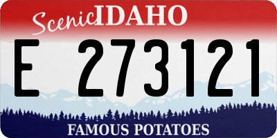 ID license plate E273121