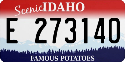 ID license plate E273140