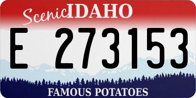 ID license plate E273153