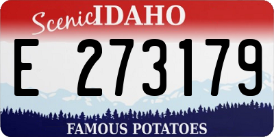ID license plate E273179