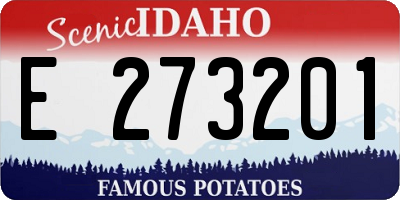 ID license plate E273201