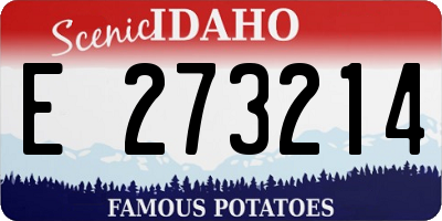 ID license plate E273214
