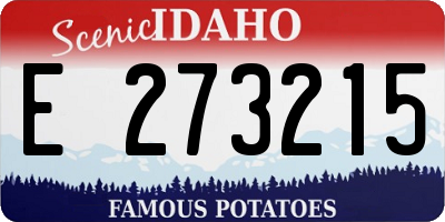 ID license plate E273215