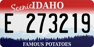 ID license plate E273219
