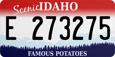 ID license plate E273275
