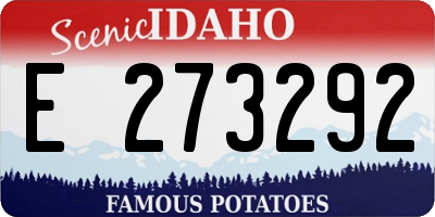 ID license plate E273292