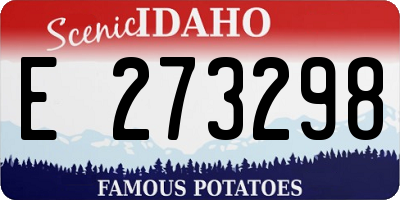 ID license plate E273298