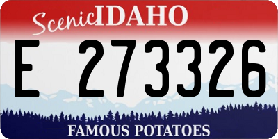 ID license plate E273326