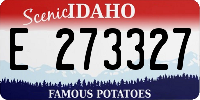 ID license plate E273327