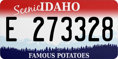 ID license plate E273328
