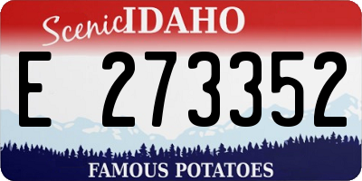 ID license plate E273352