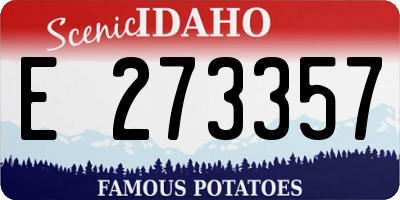 ID license plate E273357