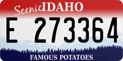ID license plate E273364