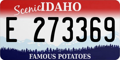 ID license plate E273369