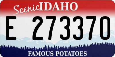 ID license plate E273370