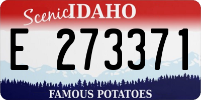 ID license plate E273371