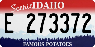 ID license plate E273372