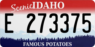 ID license plate E273375