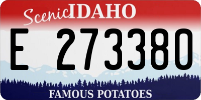 ID license plate E273380