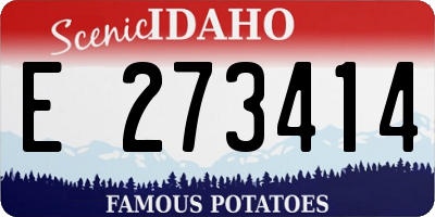 ID license plate E273414
