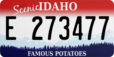 ID license plate E273477