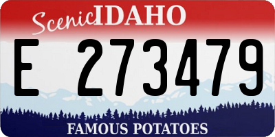 ID license plate E273479