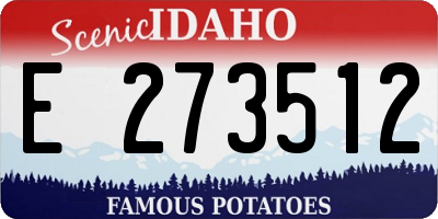 ID license plate E273512