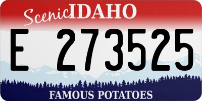 ID license plate E273525