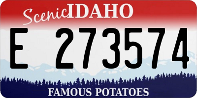 ID license plate E273574