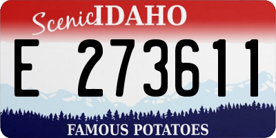 ID license plate E273611