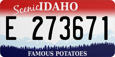 ID license plate E273671