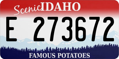 ID license plate E273672
