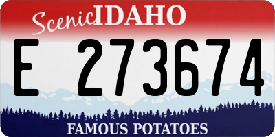 ID license plate E273674